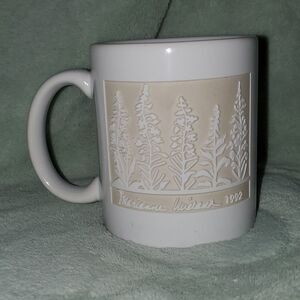 Marianne Wieland 1992 Wildflowers  KAKM Anchorage Alaska  Etched Cup 10 oz.